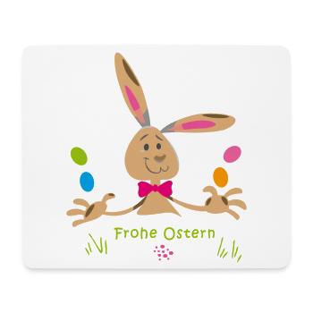 frohe Ostern - Mousepad (Querformat) - Weiß - Vorne