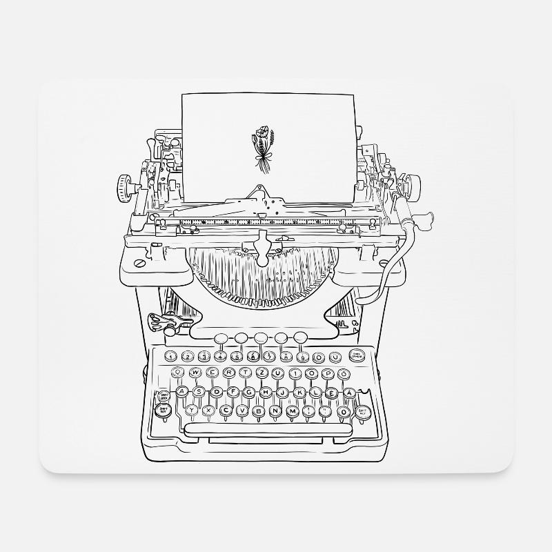 Typewriter Love - Mouse Pad (horizontal) - white