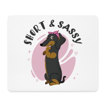 Short and Sassy Dachshund - Mouse Pad (horizontal) - white - Front