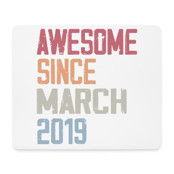 2019 March Birth Birthday March 2019 Gift - Mouse Pad (horizontal) - white - Front