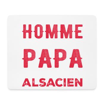 Un vrai homme n'est que papa et alsacien - Tapis de souris (format paysage) - blanc - Devant