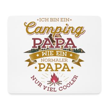 Camping Papa Lagerfeuer Camper Zelten Campingplatz - Mousepad (Querformat) - Weiß - Vorne