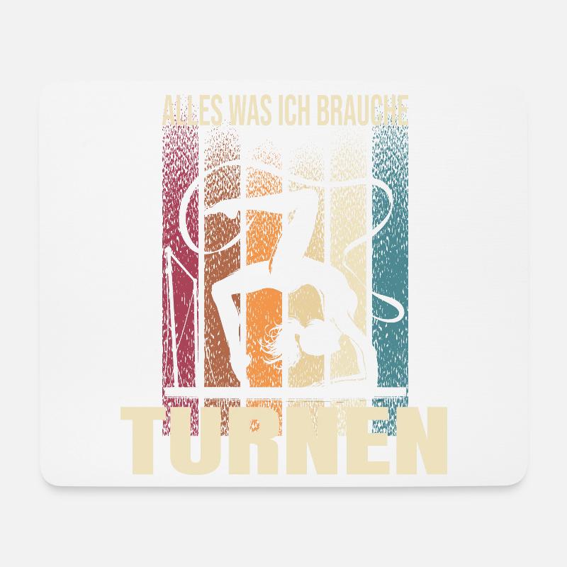 Alles was ich brauche - Turnen - Mousepad (Querformat) - Weiß