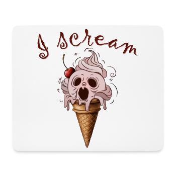 i scream 4 eis cream, böses Eis - Mousepad (Querformat) - Weiß - Vorne