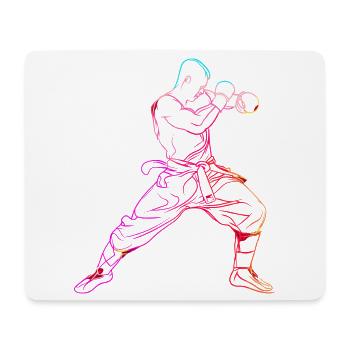 Oldschool Kickboxer - Mousepad (Querformat) - Weiß - Vorne