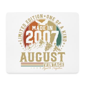August 2007 Vintage Vintage Retro Birthday - Mouse Pad (horizontal) - white - Front
