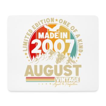 August 2007 Vintage Vintage Retro Birthday - Mouse Pad (horizontal) - white - Front