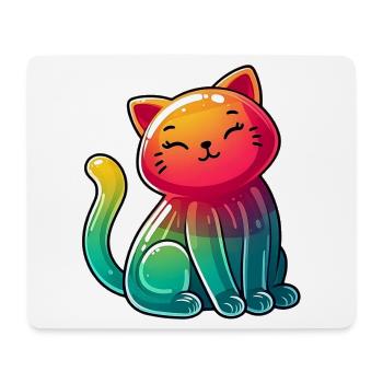 Chat - Tapis de souris (format paysage) - blanc - Devant