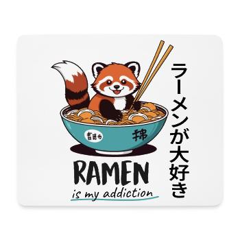 Mignon panda roux dans un bol de ramen - Tapis de souris (format paysage) - blanc - Devant