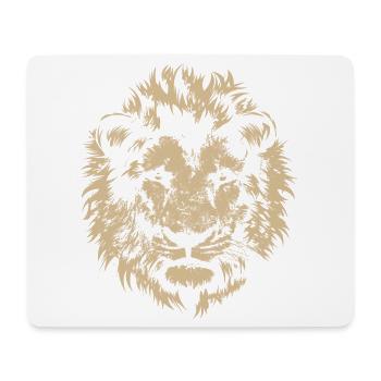 Lion Portrait Nature Nature Animal Symbole Graphique - Tapis de souris (format paysage) - blanc - Devant