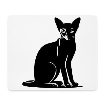 Chat abyssin - Tapis de souris (format paysage) - blanc - Devant