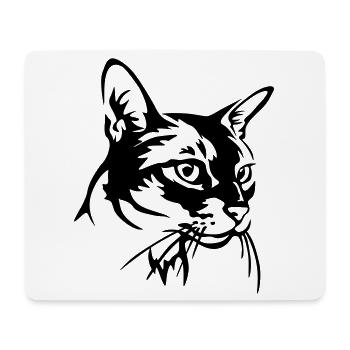 Chat abyssin - Tapis de souris (format paysage) - blanc - Devant