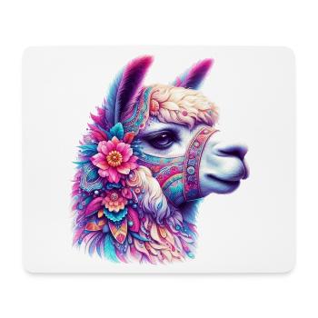 Alpaga - Tapis de souris (format paysage) - blanc - Devant