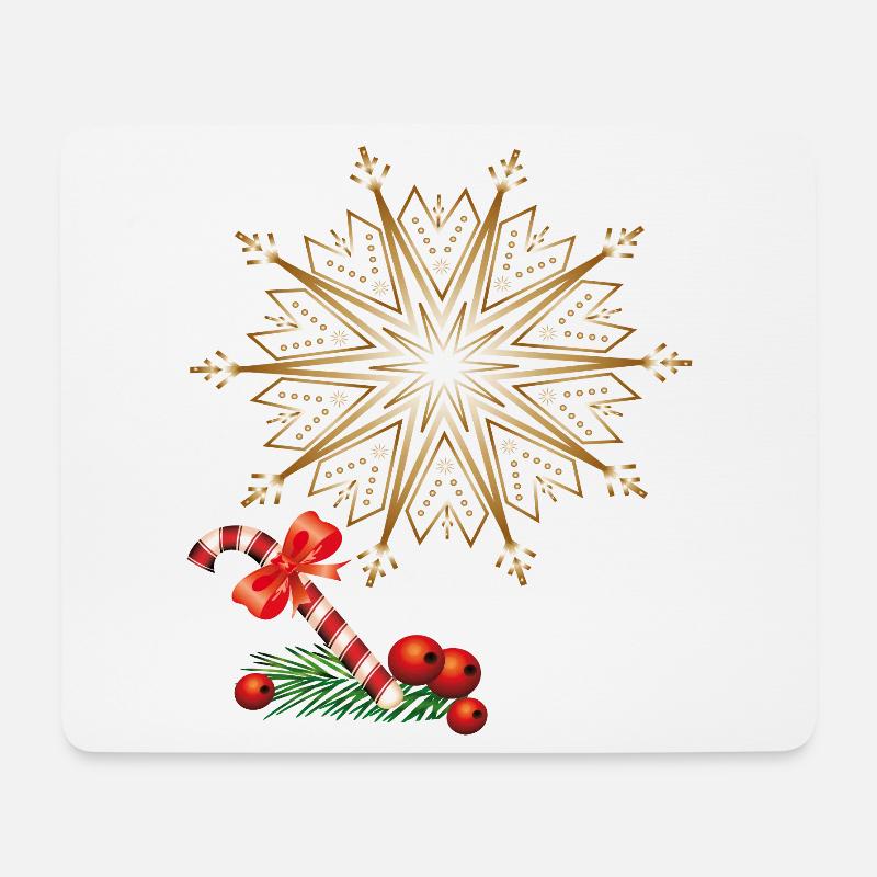 Weihnachtsstern - Mousepad (Querformat) - Weiß