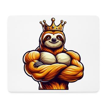Muscular Sloth King Entraînement de remise en forme - Tapis de souris (format paysage) - blanc - Devant
