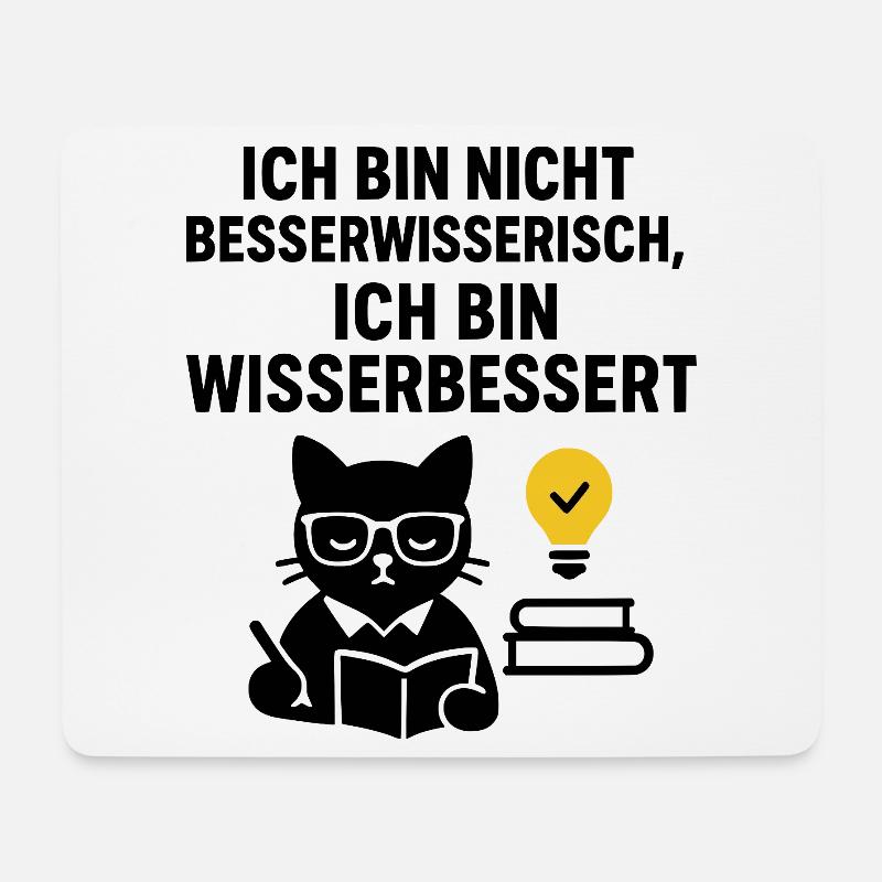 Besserwisser - Mousepad (Querformat) - Weiß