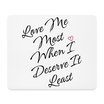 Skurriles Herzlinien-Kunstdesign - Mousepad (Querformat) - Weiß - Vorne