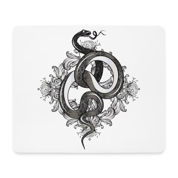 Mystisches Schlangen Ornament–elegant & kraftvoll - Mousepad (Querformat) - Weiß - Vorne