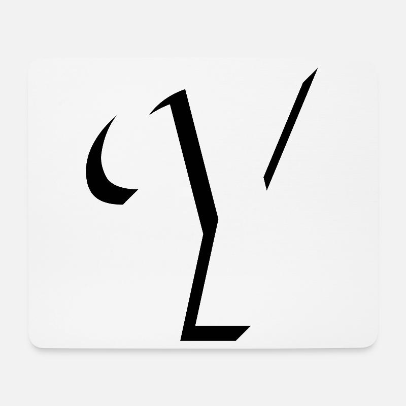 Letter Y, Name, der Buchstabe Y - Mousepad (Querformat) - Weiß