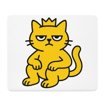 Roi des chats - Tapis de souris (format paysage) - blanc - Devant