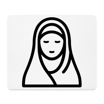 Muslimische Frau - Mousepad (Querformat) - Weiß - Vorne