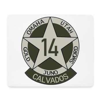 Insigne Militaire Calvados 14 - Tapis de souris (format paysage) - blanc - Devant
