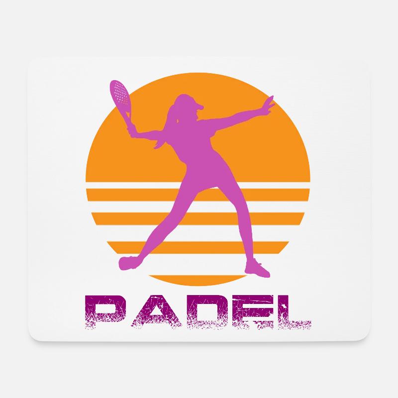 Padel - Mousepad (Querformat) - Weiß