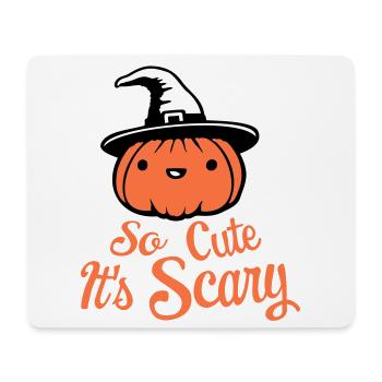 Kürbis Glücklich Hexenhut Halloween So Cute Scary - Mousepad (Querformat) - Weiß - Vorne