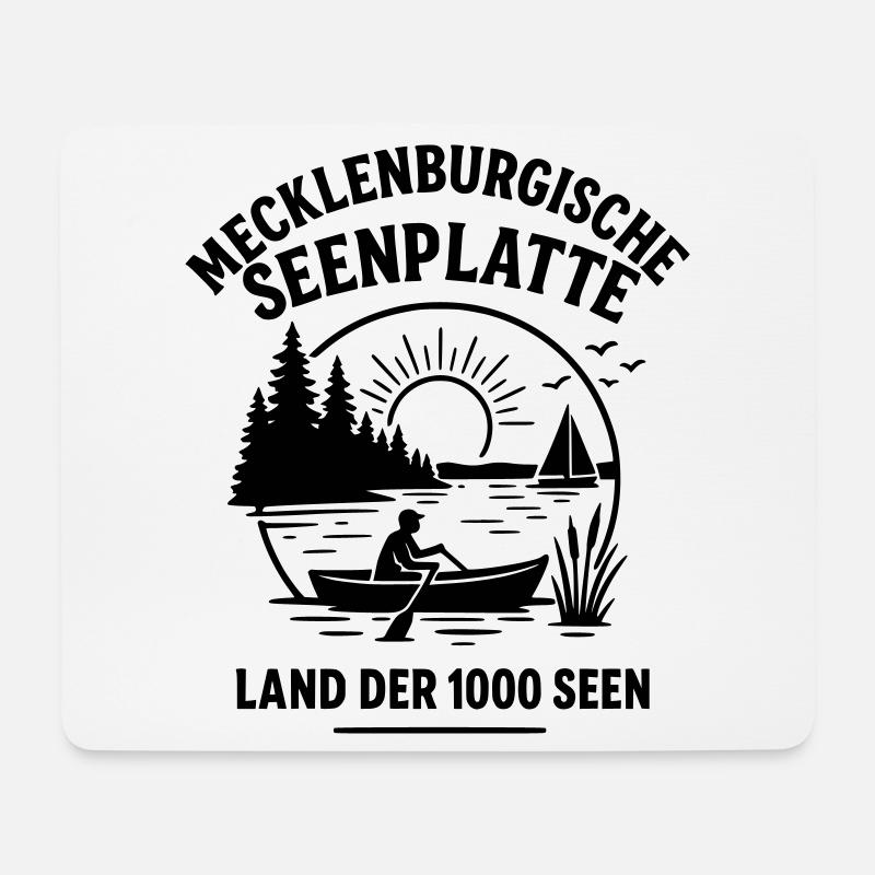 mecklenburgische seenplatte - Mousepad (Querformat) - Weiß