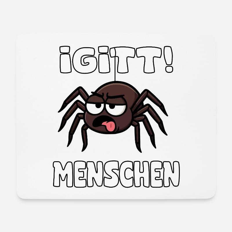 Lustige Igitt ! Menschen Spinne  - Mousepad (Querformat) - Weiß