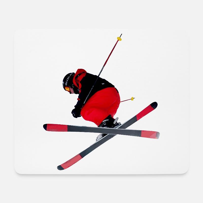 Skier - Mouse Pad (horizontal) - white