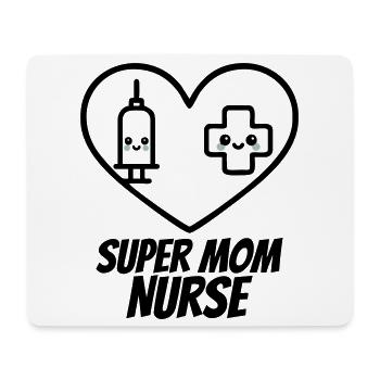 Super Mama Krankenschwester – Medizin Herz - Mousepad (Querformat) - Weiß - Vorne