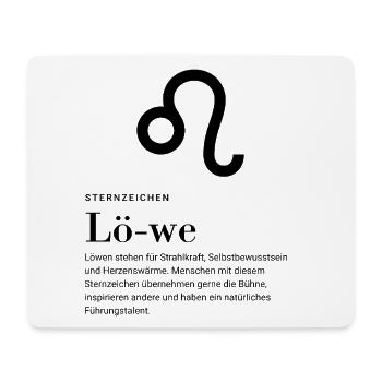 Zodiac sign Leo - Mouse Pad (horizontal) - white - Front