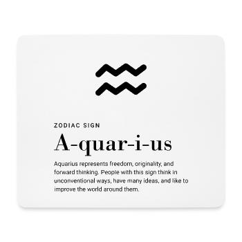 Aquarius - Zodiac Sign - Mousepad (Querformat) - Weiß - Vorne