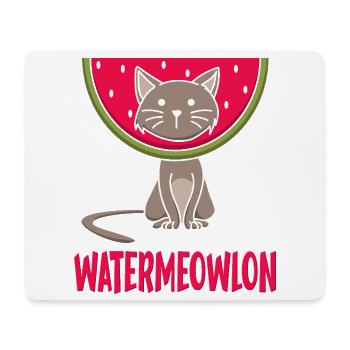 Funny Watermeowlon Cat Pun Fruit Graphic - Mousepad (Querformat) - Weiß - Vorne