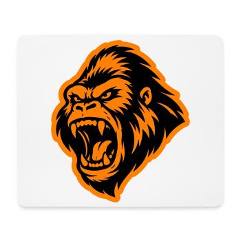 Gorilla Head - Mouse Pad (horizontal) - white - Front