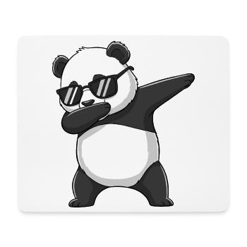 Cool Dabbing Panda Sunglasses Cartoon Art - Mouse Pad (horizontal) - white - Front