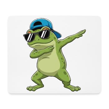 Cool Dabbing Frog Sonnenbrillen-Cartoon-Kunst - Mousepad (Querformat) - Weiß - Vorne