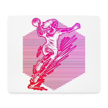 Klare Handball Botschaft fuer Frauen - Mousepad (Querformat) - Weiß - Vorne