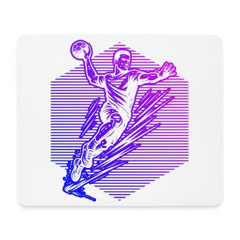 Clear handball message for men - Mouse Pad (horizontal) - white - Front