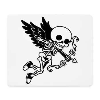 Skeleton Cupid with Wings Black - Mouse Pad (horizontal) - white - Front