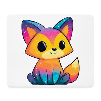 Regenbogenfuchs Cartoon - Mousepad (Querformat) - Weiß - Vorne