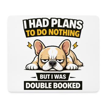 Doppelt gebuchter Bulldog-Nichts-Abschlag - Mousepad (Querformat) - Weiß - Vorne