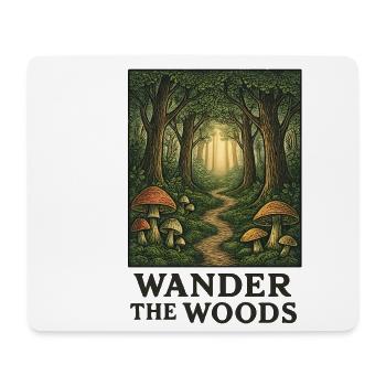 Forest path of hikers - Mouse Pad (horizontal) - white - Front