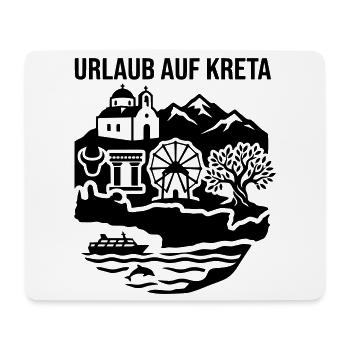 Kreta Griechenland Wahrzeichen Urlaub - Mousepad (Querformat) - Weiß - Vorne
