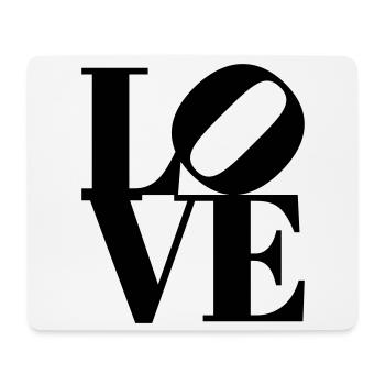 T-shirt iconique au design pop art d’amour - Tapis de souris (format paysage) - blanc - Devant