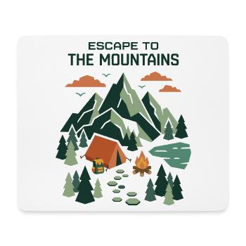 Hiking - Outdoor Adventure-Escape to the Mountains - Mouse Pad (horizontal) - white - Front