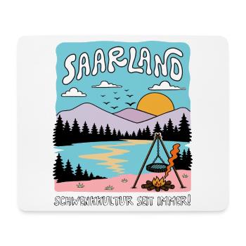 Saarland - Schwenkkultur seit immer! | Retro - Mousepad (Querformat) - Weiß - Vorne