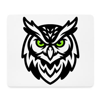 Owl Mascot E Sport Logo - Mouse Pad (horizontal) - white - Front