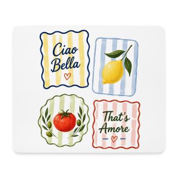 Ciao Bella That’s Amore Italien Sommer - Mousepad (Querformat) - Weiß - Vorne